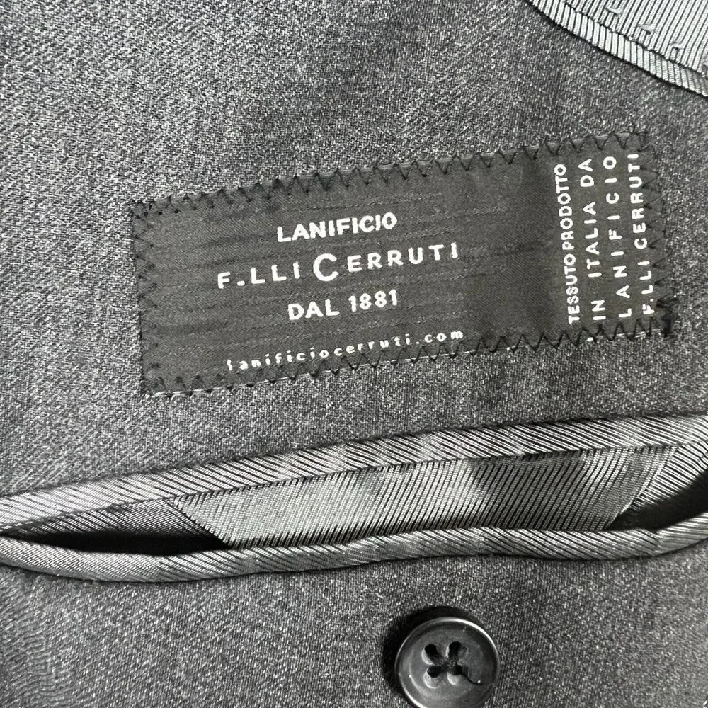 Banana Republic Blazer Jacket Mens 40S Gray Lanificio Wool Modern Fit Sport Coat